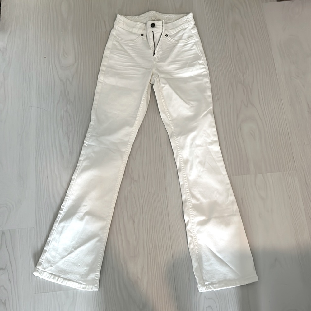 Aerie White Flared Jeans